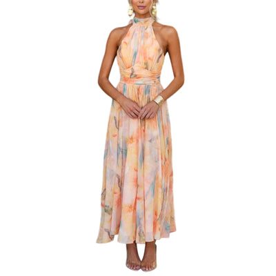 Naira Watercolor Maxi Dress