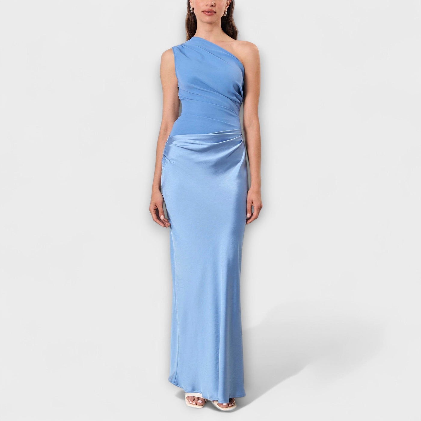 Levana One-Shoulder Pleated Dress