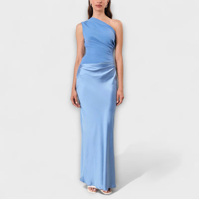 Levana One-Shoulder Pleated Dress