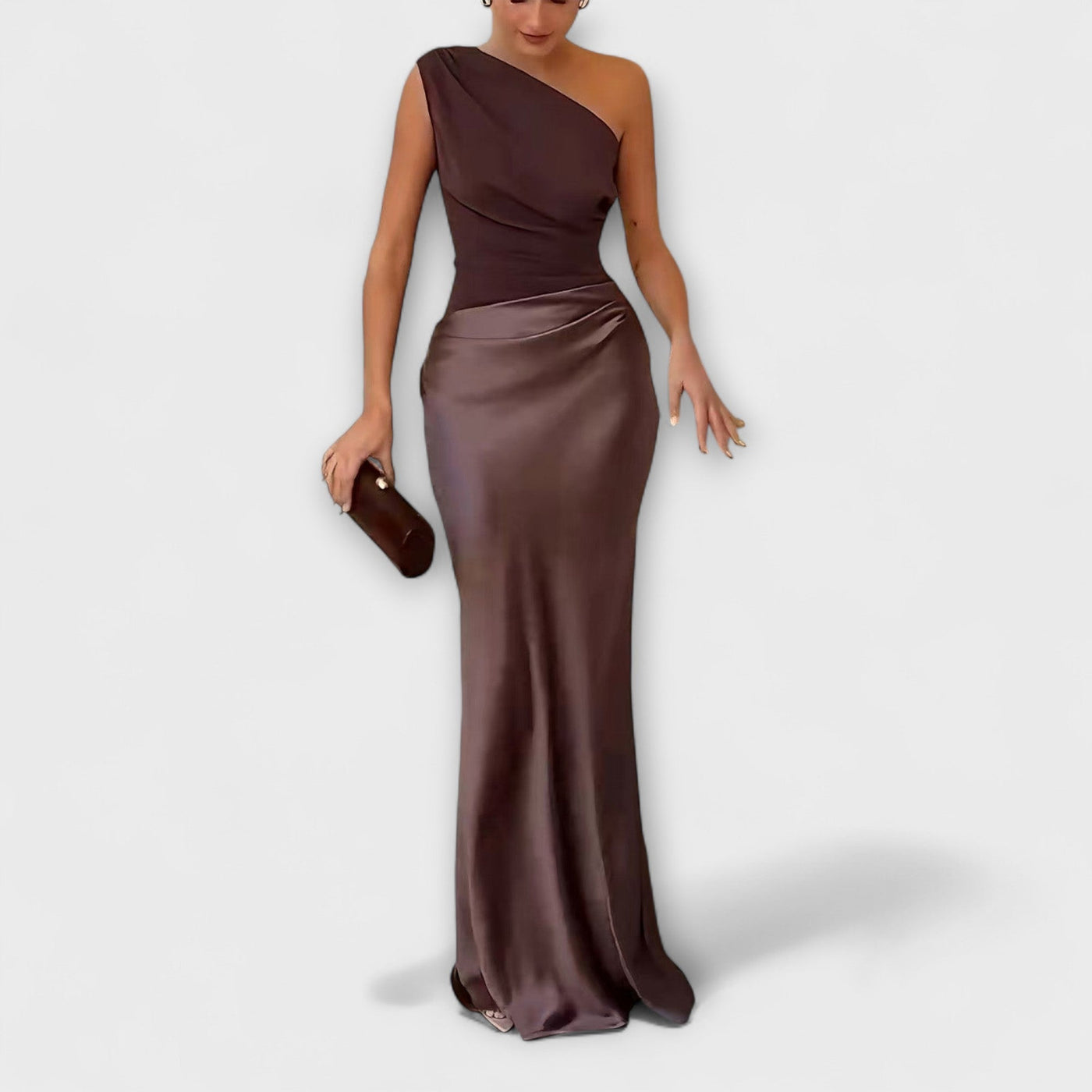 Levana One-Shoulder Pleated Dress