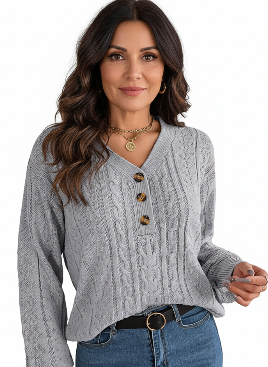 Louisa | Casual Gebreide Kabeltrui