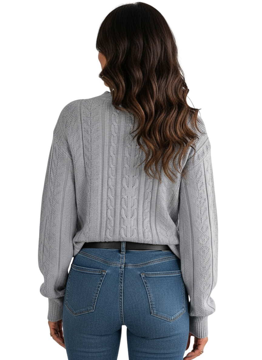 Louisa | Casual Gebreide Kabeltrui