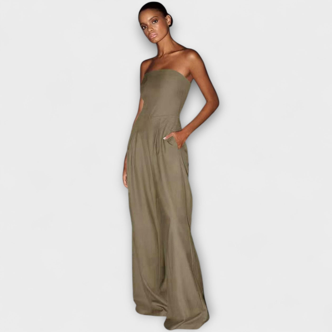Amélie Elegant Strapless Jumpsuit